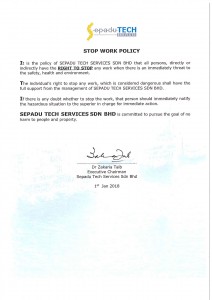 4. Stop Work Policy 2018 4. Stop Work Policy 2018